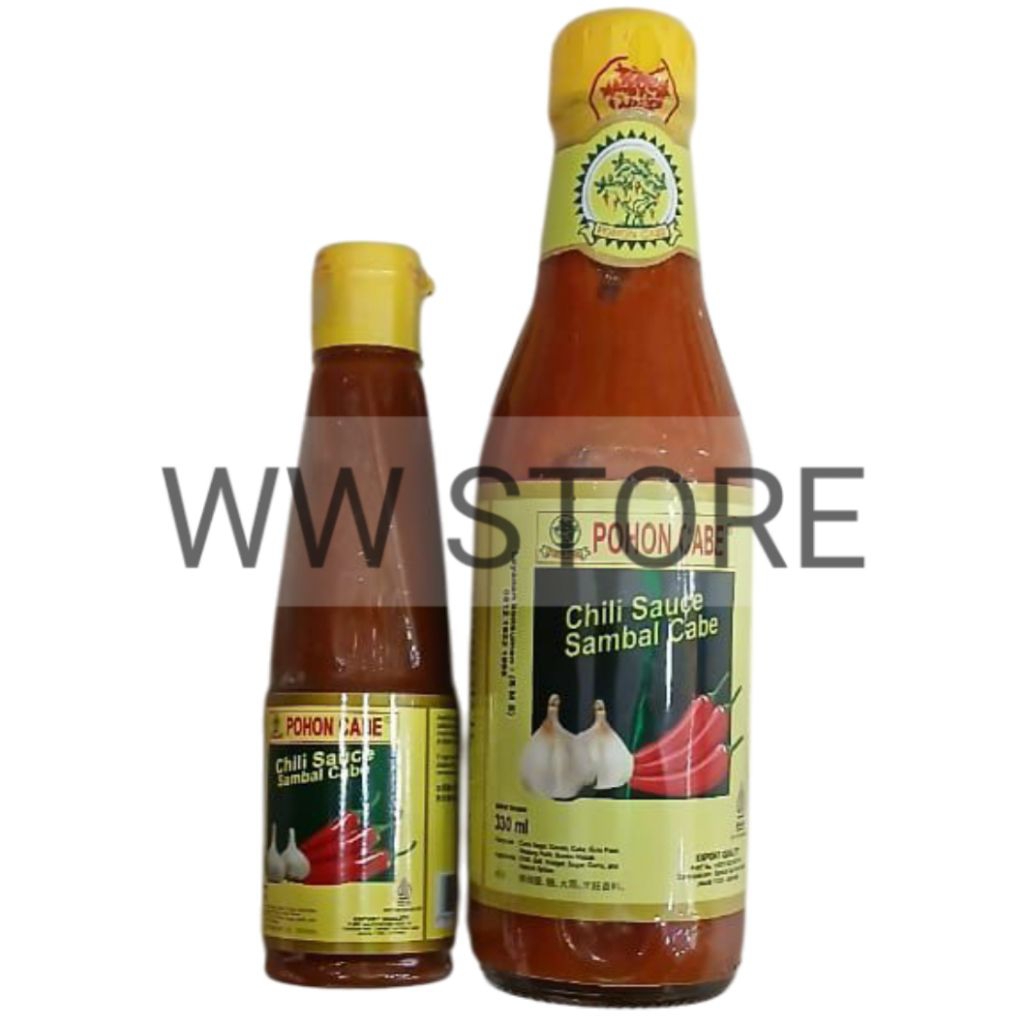 

Sambal cabai halal MUI POHON CABE Chili chilli Sauce kemasan botol 140ml 330ml