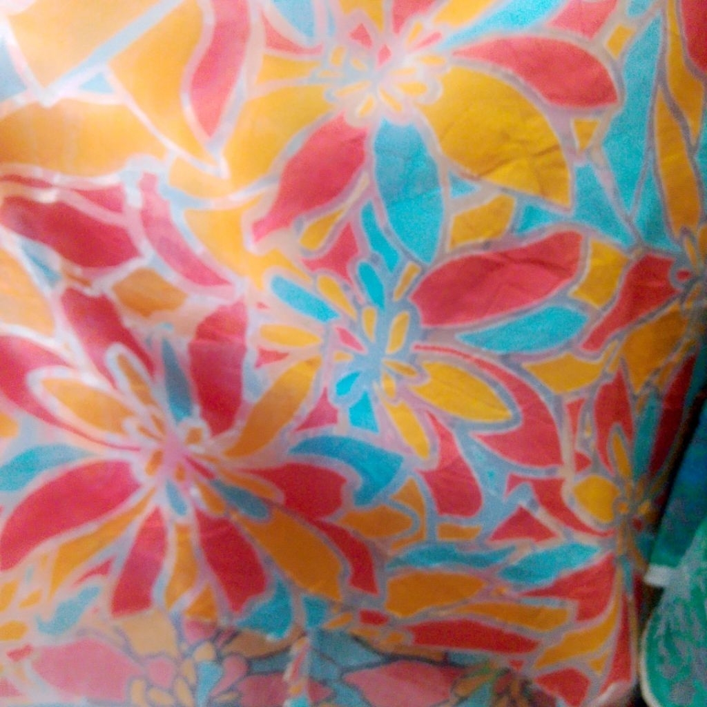 Kain Organza Bordir Glitter Motif Floral Gradasi Mewah – Kain Brokat Organza Elegan untuk Kebaya & G