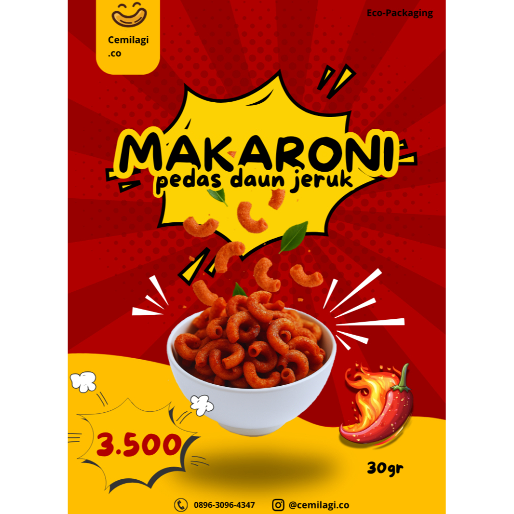 

Cemilagi Makaroni Pedas Daun Jeruk