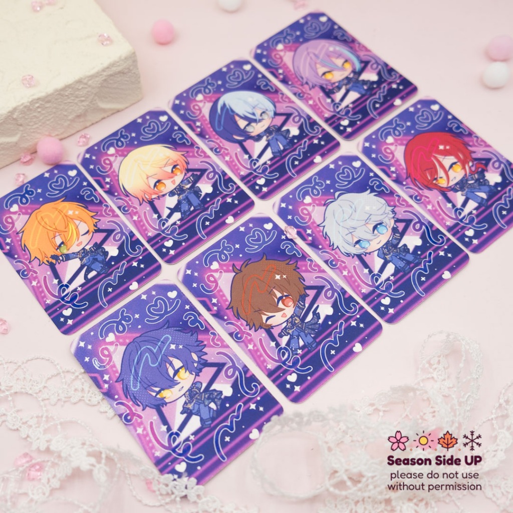 

Ensemble Stars!! x Project Sekai Colorful Stage Enstar x Proseka Collab Photocard with UV Spot Fanart | Fanmerch | Anime | Game