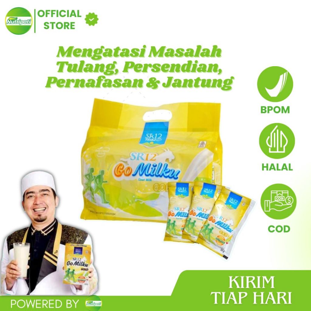 

Gomilku Gold SR12 Kemasan 1Kg 40 Sachet Susu Kambing Etawa Susu Lansia Rendah Lemak Tinggi Kalsium Bebas Gula Menjaga Kesehatan Tulang