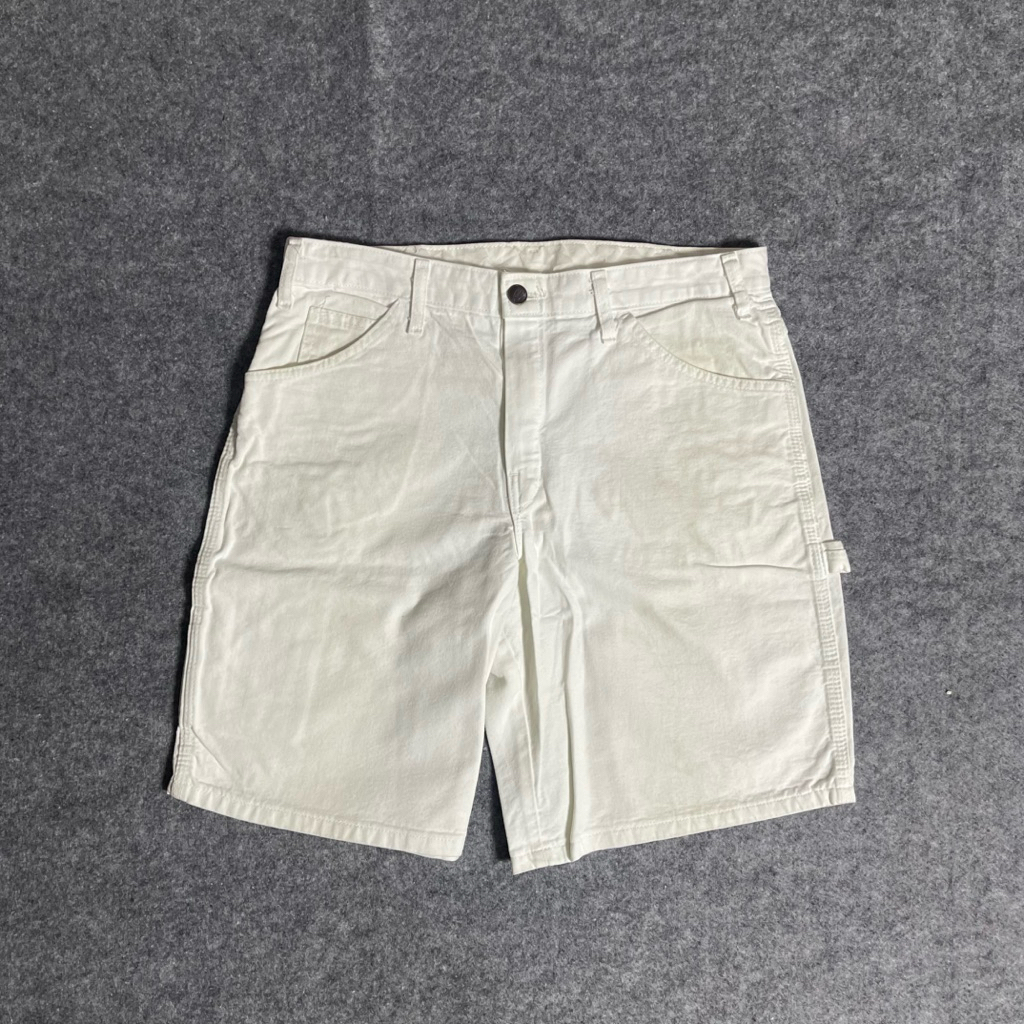 Dickies Vintage Twill Workwear Skater Carpenter Shorts White W36