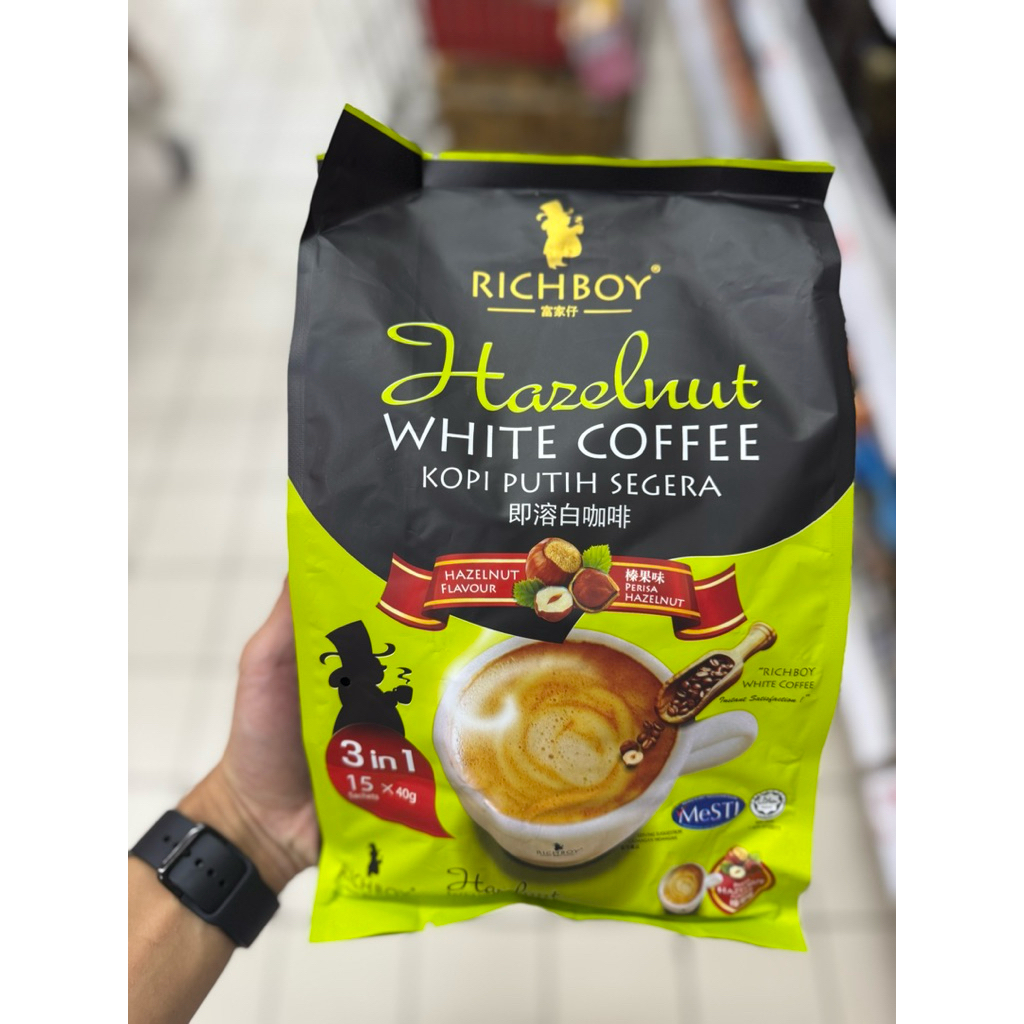 

richboy 3in1 white coffee/ 3in1 hazelnut / 3in1 teh tarik / 2in1 white coffee / 3in1 coffeemix / 3in1 extra rich