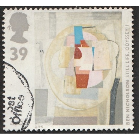 

A 12737 SATU BUAH PRNGKO INGGRIS NOMIANL 39 PENCE TEMA LUKISAN BEN NICHOLSON DENGAN KONDISI SUDAH ADA CAP