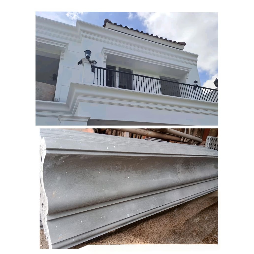 Lisplang beton profil / lisplang minimalis / lisplang tempel