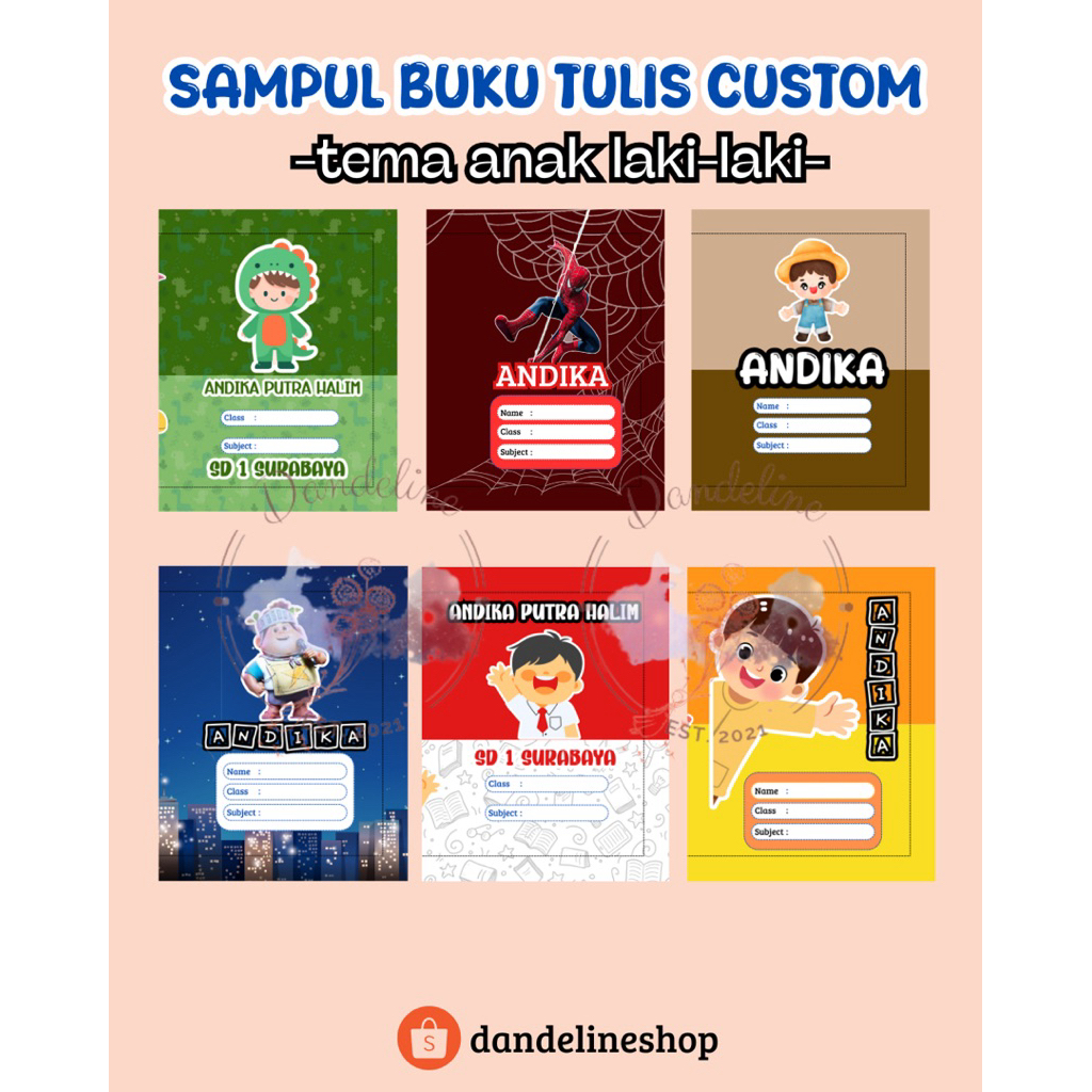 

BUKU TULIS TEMA ANAK LAKI LAKI