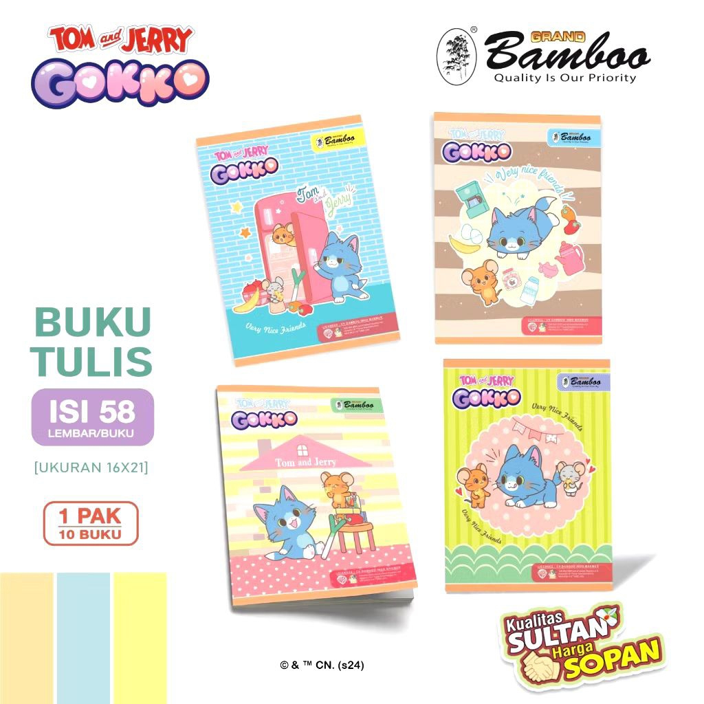 

Buku Tulis Kwarto 58 Lembar BAMBOO (10pc)