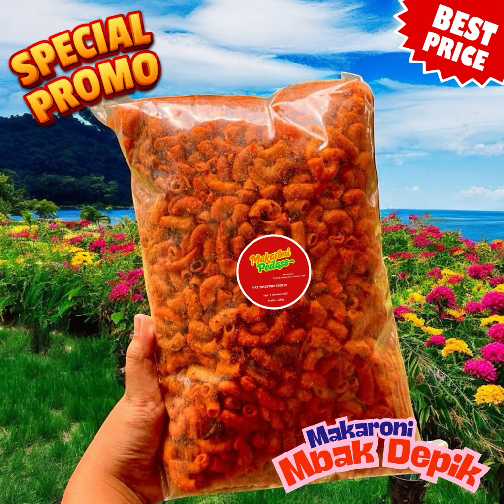 

Makaroni Super Pedas Surabaya – 250gr yang Bikin Nagih!