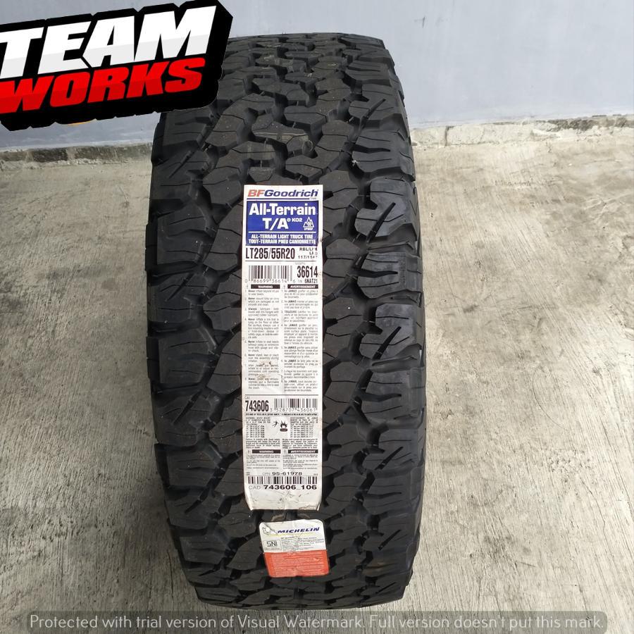 BAN MOBIL FORD RANGER HILUX RING 20 BF GOODRICH ALL TERAIN T/A K02 285 55 R20 BAN RADIAL TYPE AT