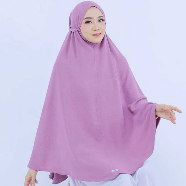 𝗛𝘂𝗻𝗻𝘆𝗥𝘂𝗯𝗯𝘆​ - Halima | Hijab Khimar Crinkle Jumbo Non Pet XXL