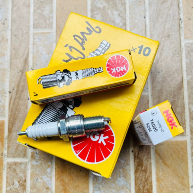 busi motor drat panjang NGK T6000  busi drat pendek motor 2 tak vespa