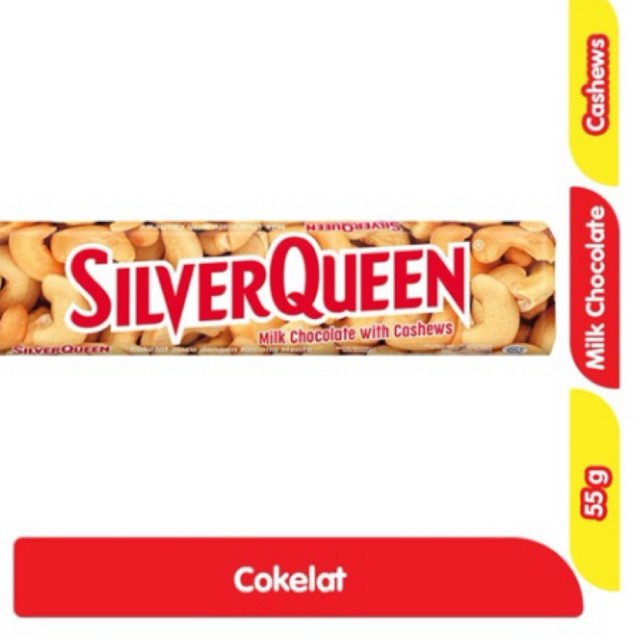 

Silverqueen Cokelat Susu Batang Cashew 55gr