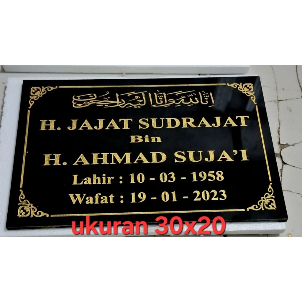 NAMA BATU NISAN KUBURAN 30X20