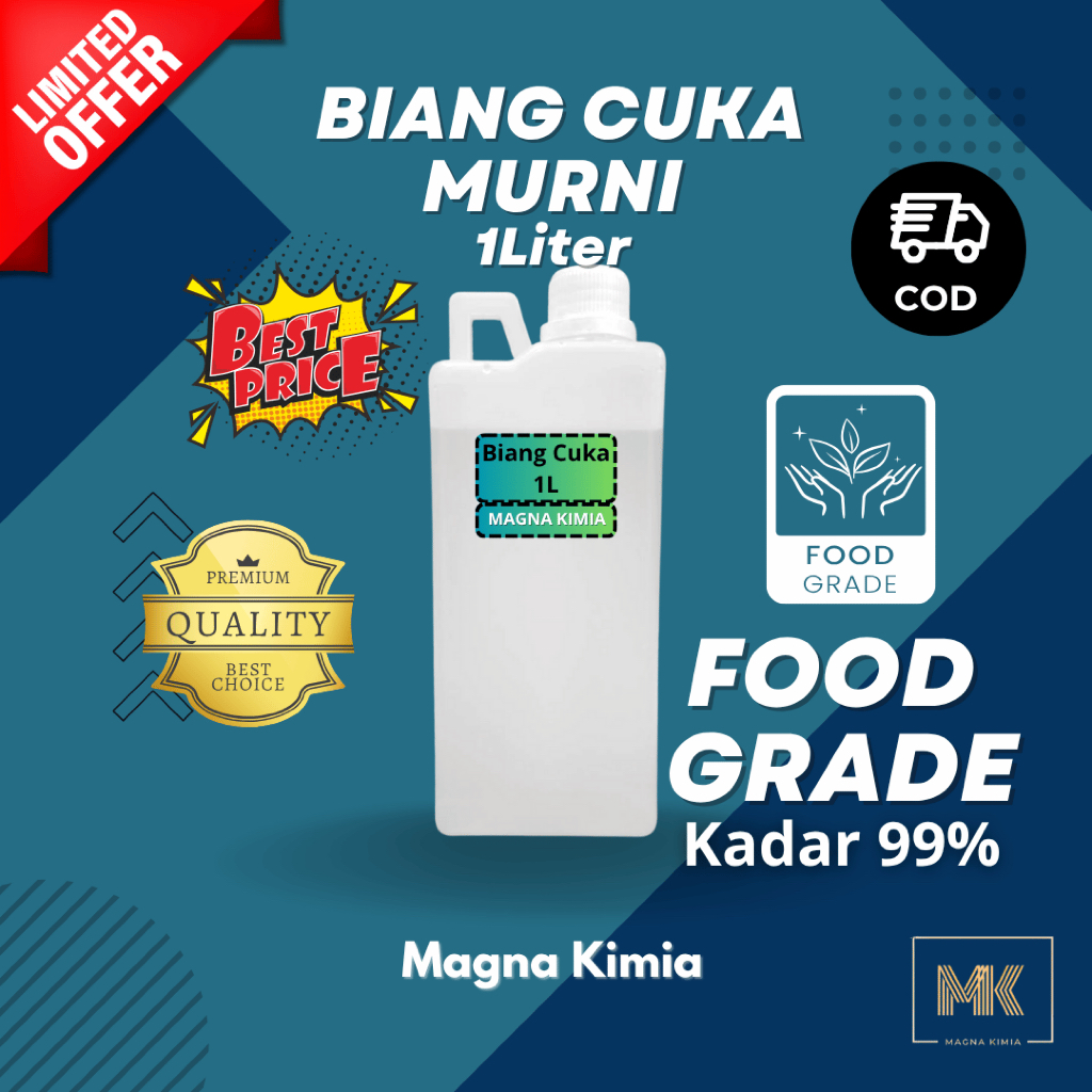 

Magna Kimia - biang cuka murni 100% 1Liter food grade / cuka murni
