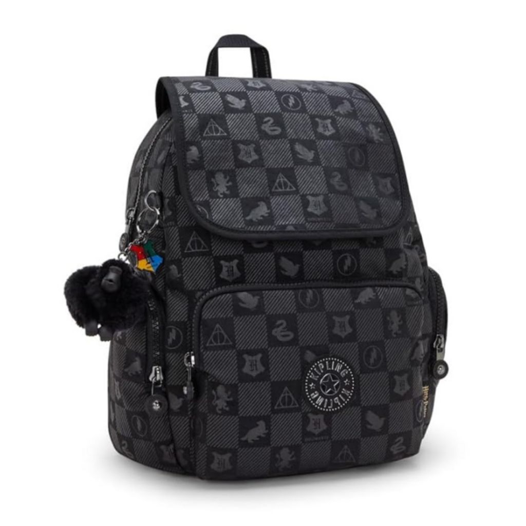Original Harry Potter Kipling City Zip Magical Black Tas Backpack Bag Ransel