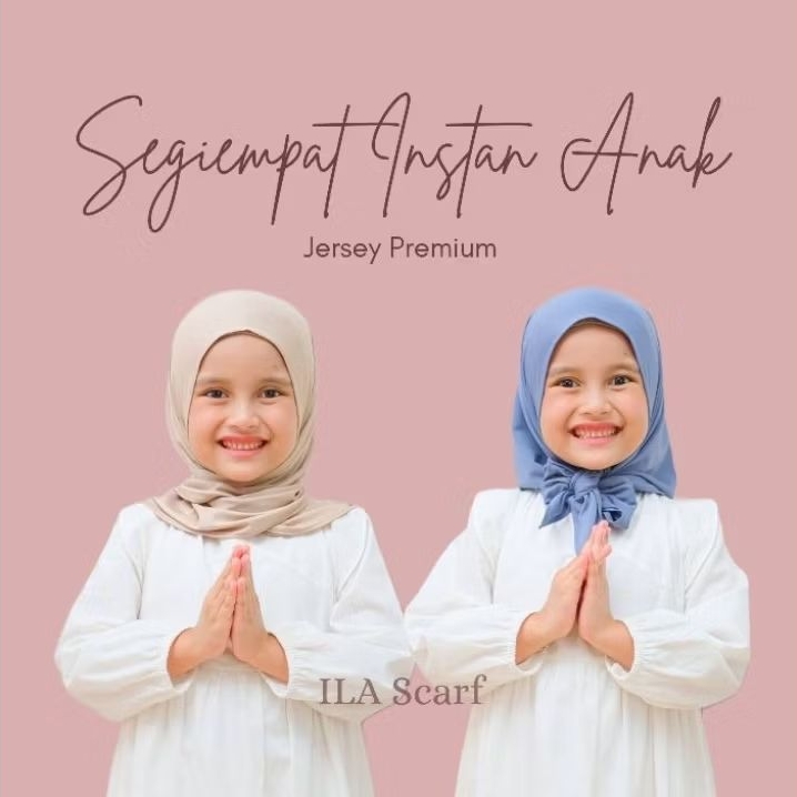 Segiempat Instan Anak | Hijab Instan Anak | Hijab Jersey
