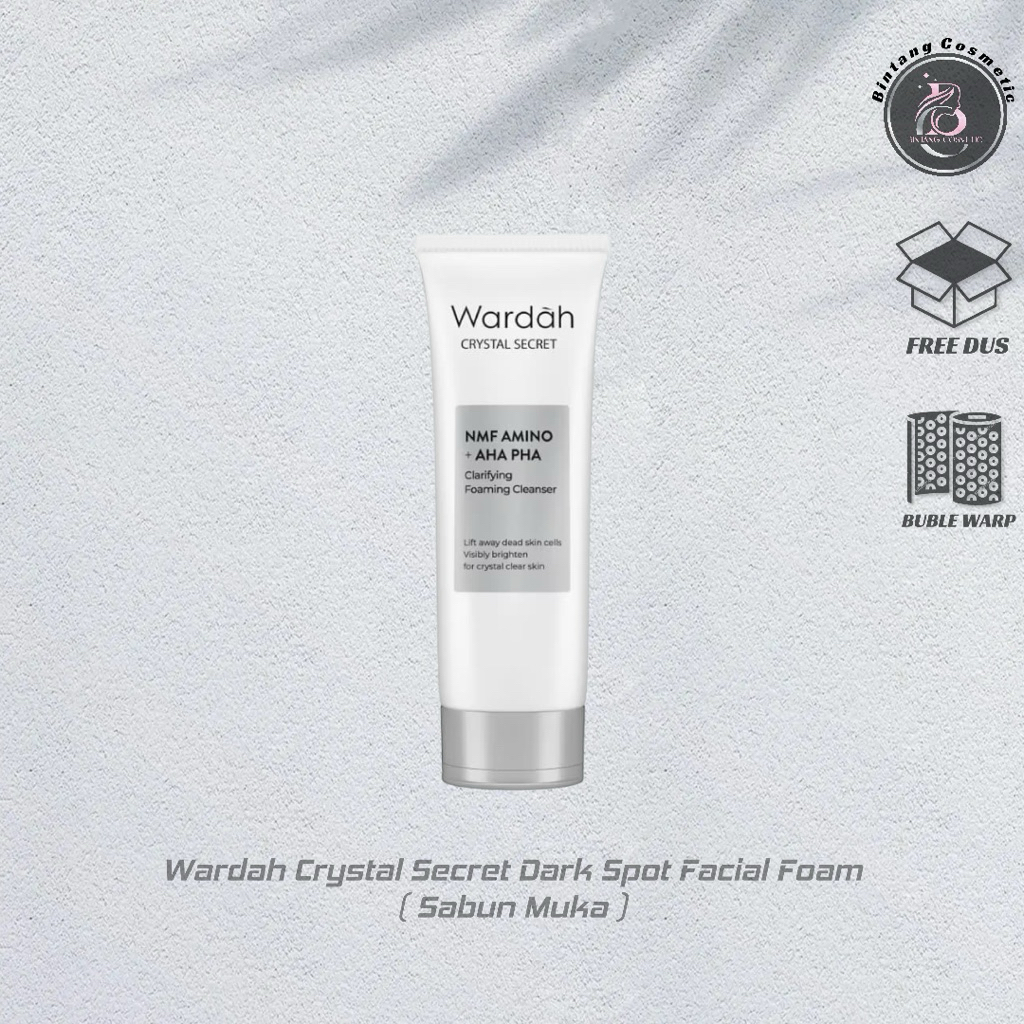 Wardah Crystal Secret Clarifying Foaming Cleanser Gentle Face Wash 100ml , Sabun Muka Wardah Crystal