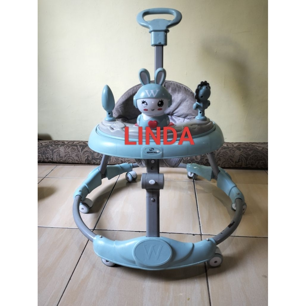 preloved baby Walker Apolo Space Baby SB 507 warna biru