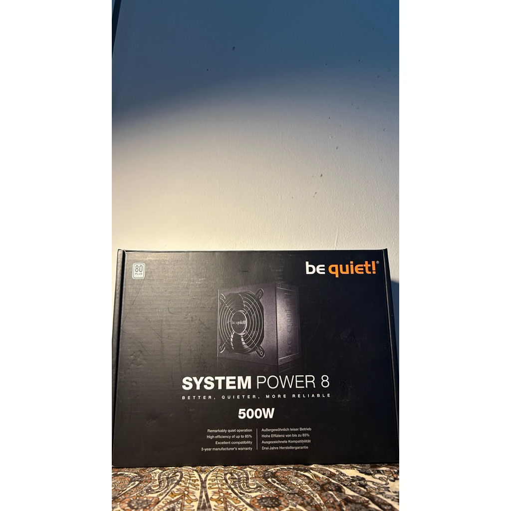 Power Supply Be Quiet System Power 8 80 Plus second, garansi Off minus debu