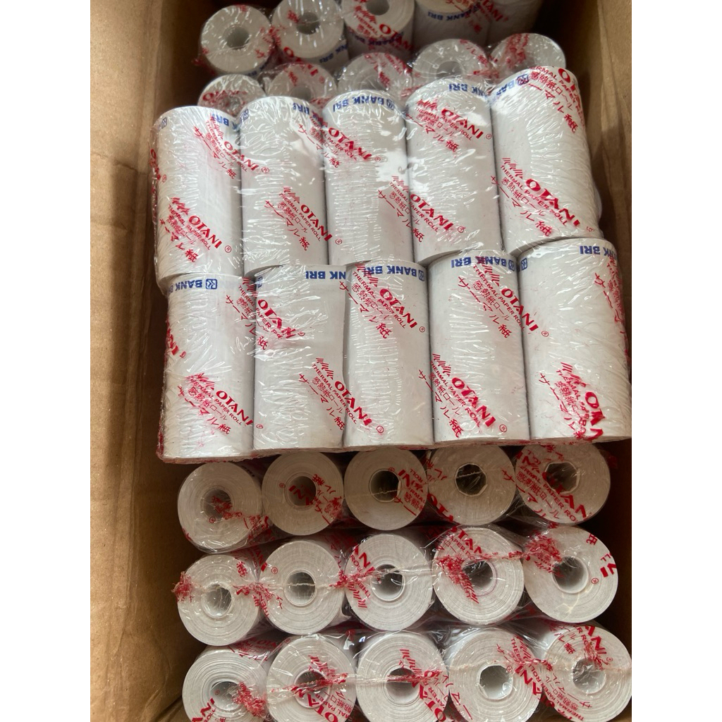 

Ay00! HEMAT BANGETTTT.!!!! paket thermal bri 1 dus (isi 100 roll/pcs) 57x30