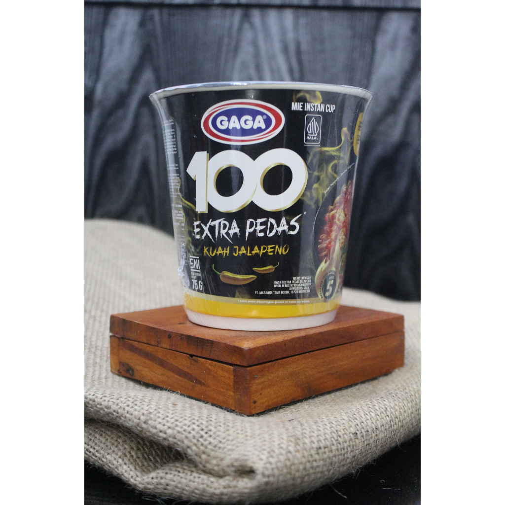 

Mie Gaga 100 Ekstra Pedas Cup Kuah Rasa Jalapeno 75gr