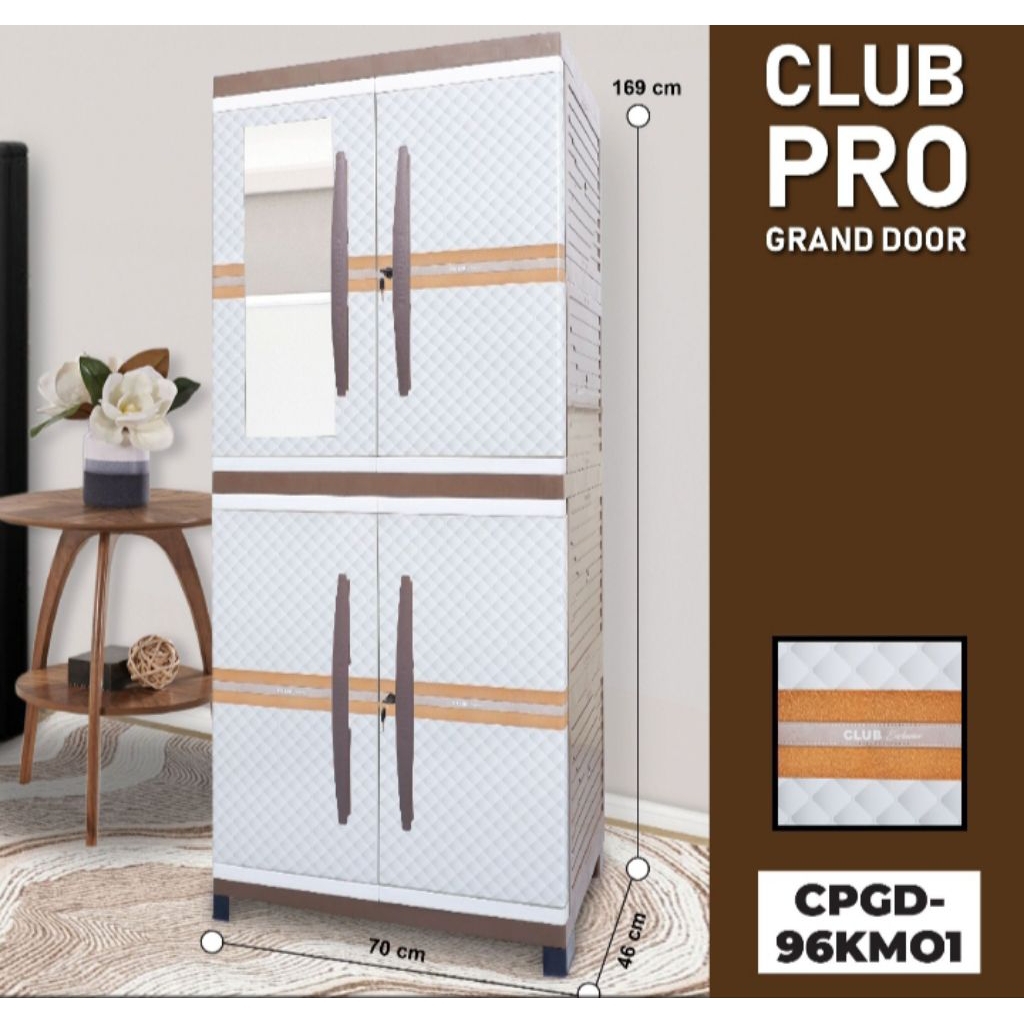 Lemari Plastik Club Pro kaca Ss 4 Jumbo