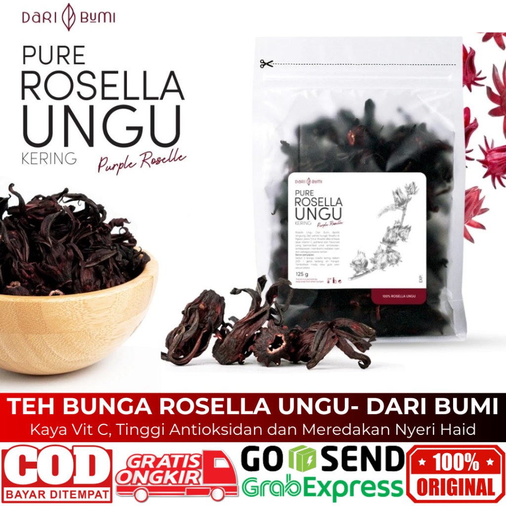 

Bunga Rosella Ungu Teh Herbal Alami Dari Bumi