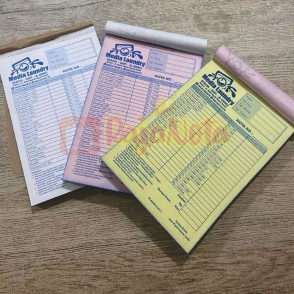 

Nota 3 Rangkap Custom Nama Sendiri bisa desain request customer pakai nomerator urut nota murah
