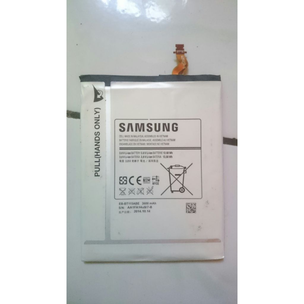 Baterai samsung tab 3lite copotan