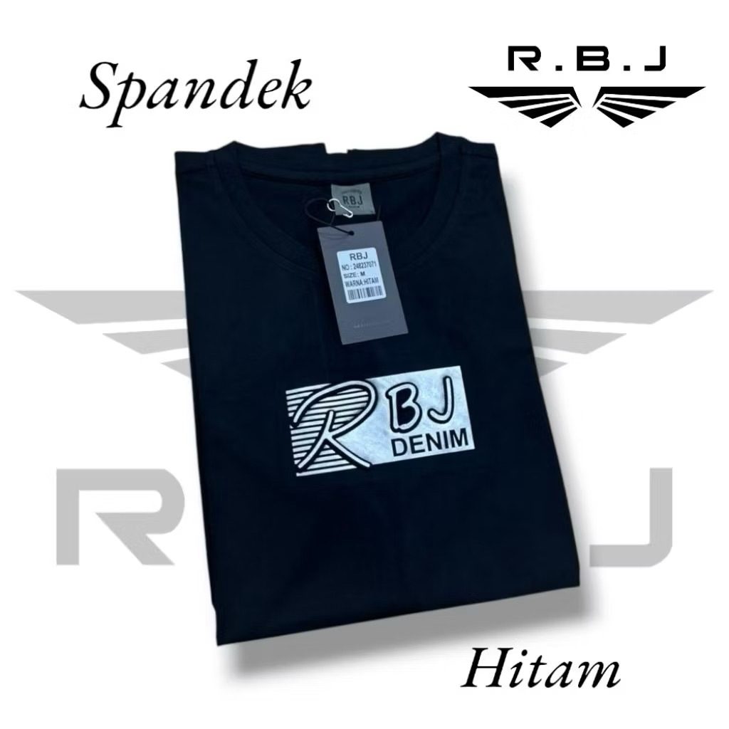 Kaos Oblong RBJ DENIM Pria / Dewasa Original Bahan Spandex Import (COD)