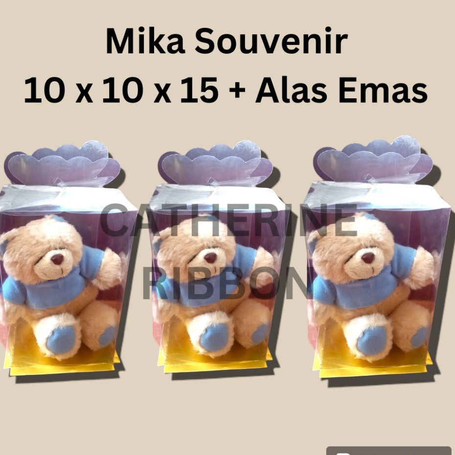 

MIKA SOUVENIR UKURAN 10X10X15 / MIKA WISUDA/MIKA BONEKA /WADAH BONEKA WISUDA ECO