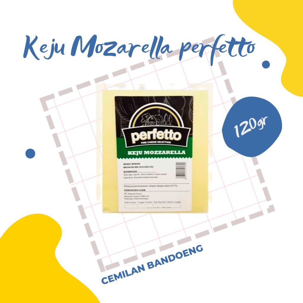 

keju mozarella perfetto kemasan 120gr