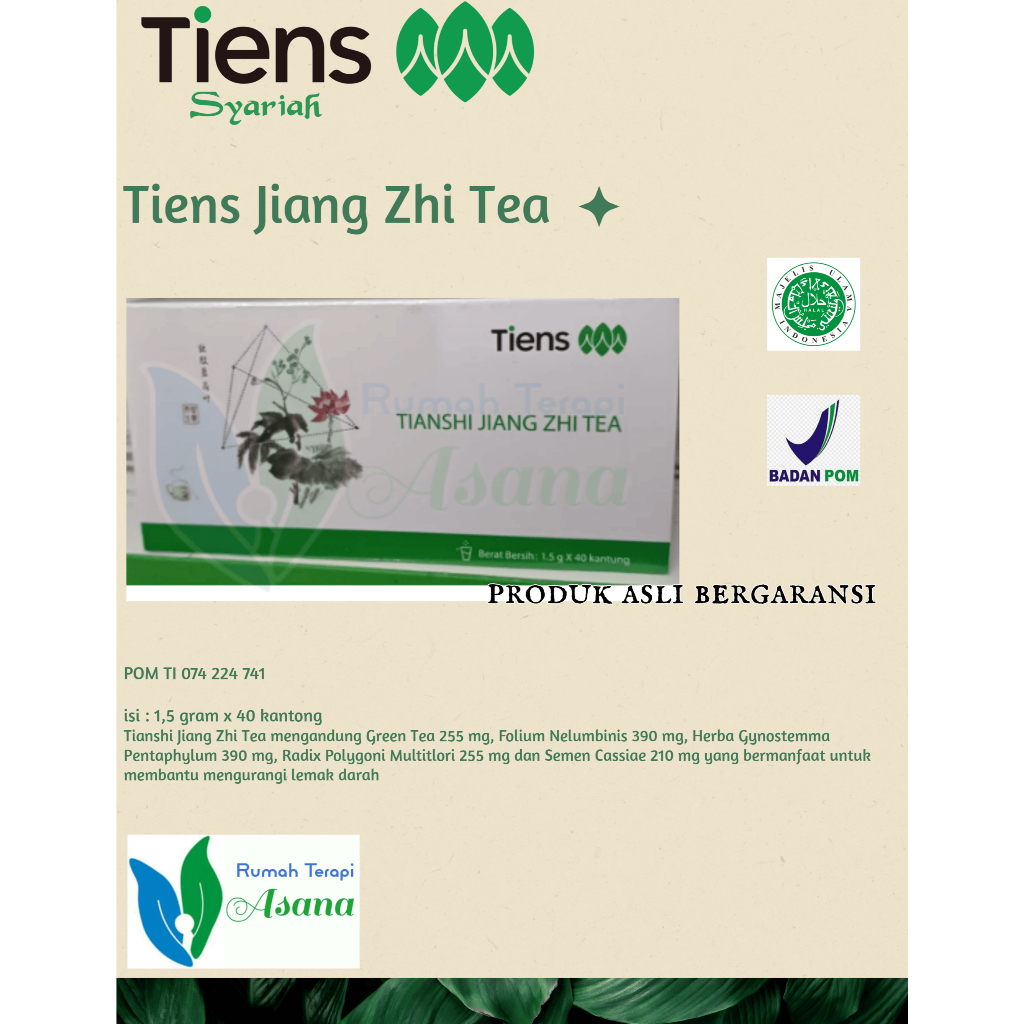 

TIENS TIANSHI JIANG ZHI TEA TEH Kesehatan Penghancur lemak kolesterol asli bergaransi