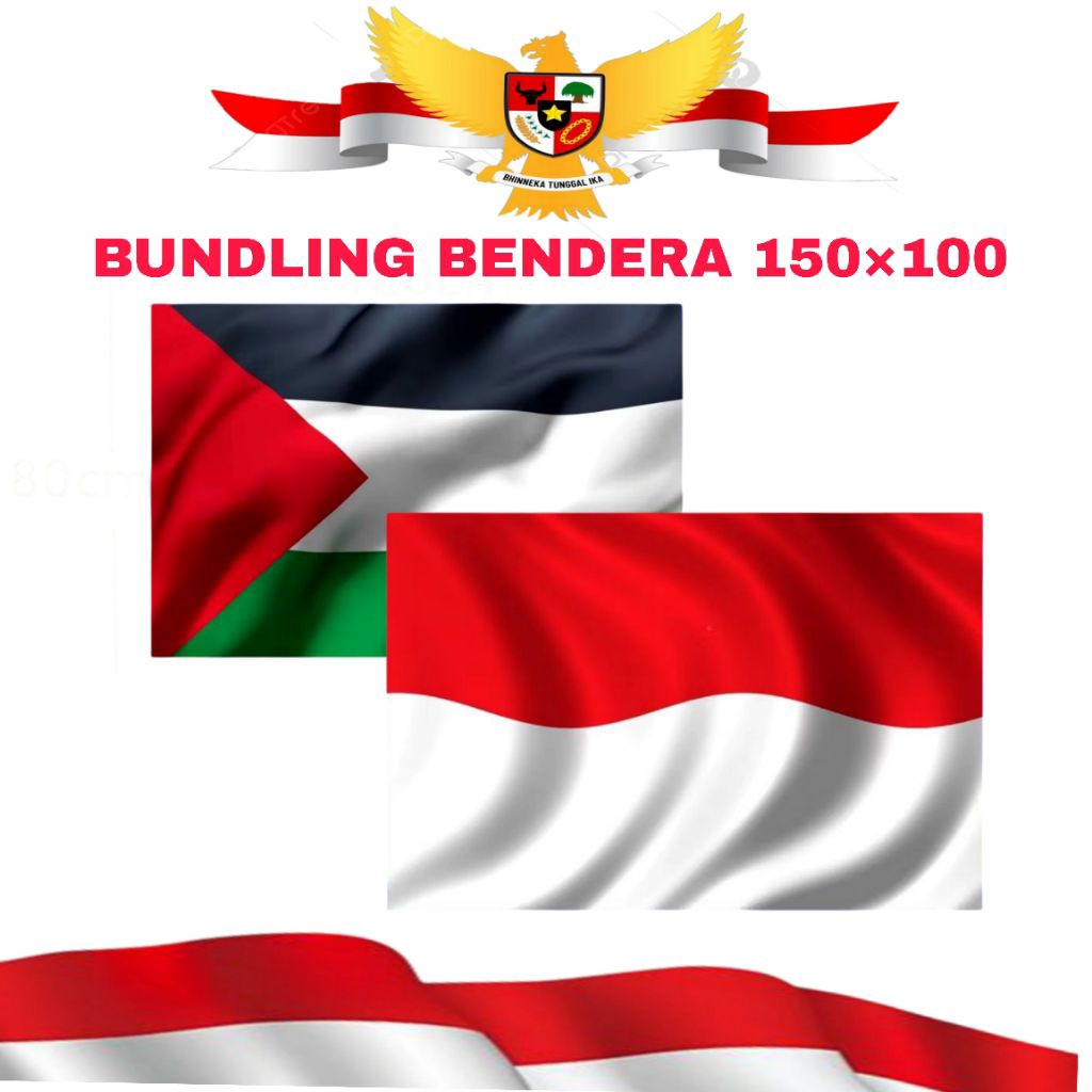 Bendera Indonesia Dan Palestina Ukuran 150×100