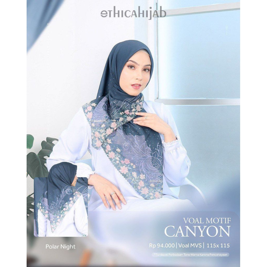 VOAL MOTIF CANYON BY ETHICA HIJAB / HIJAB VOAL MOTIF ETHICA / HIJAB ETHICA MOTIF / HIJAB SYARI / HIJ