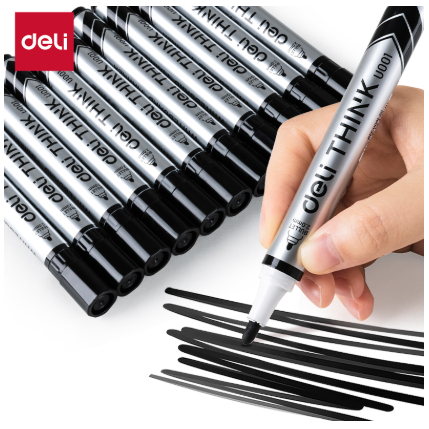 

Spidol Besar Whiteboard / Bisa Dihapus Deli Hitam U001