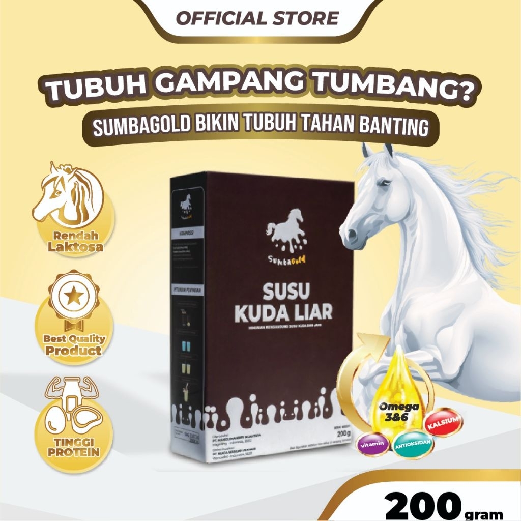 

SumbaGold Susu Kuda Liar Untuk Menambah Energi dan Stamina Tubuh Anti Loyo Bertenaga Setiap Saat