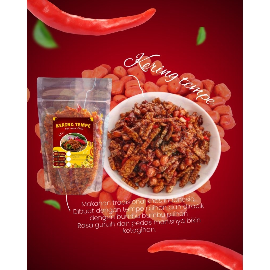

Kering Tempe + kacang 270 Gram – Camilan Gurih & Renyah, Cocok untuk Lauk atau Camilan