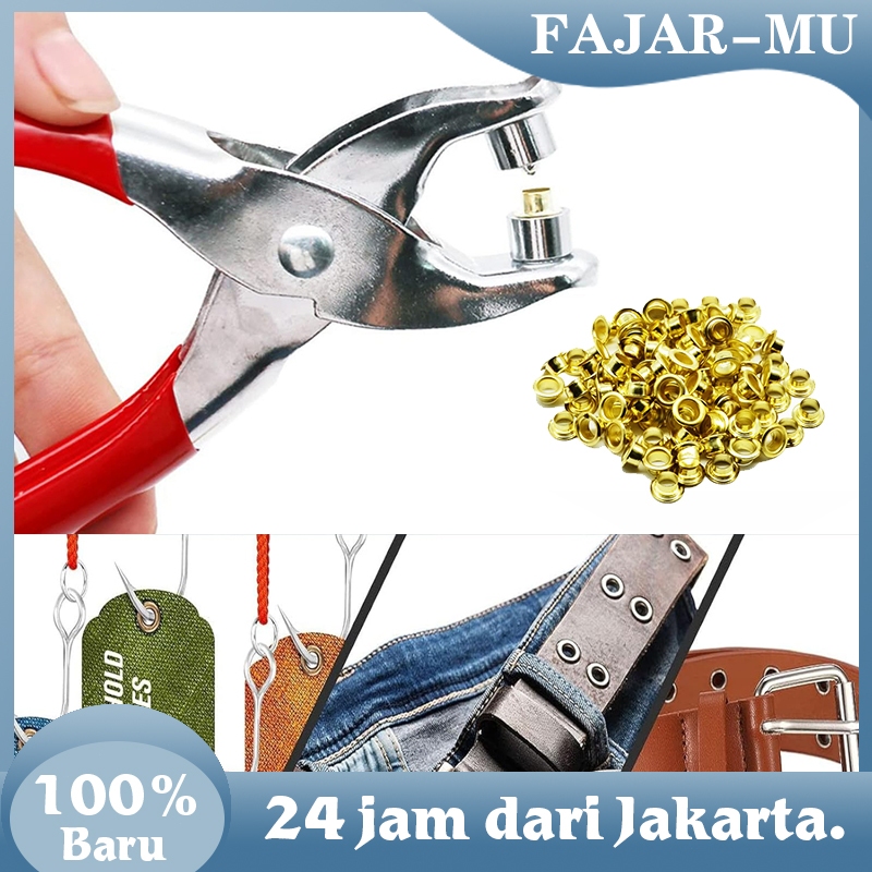Tang Eyelet Mata Ayam / Alat Mata Ayam Manual / Dengan 100pcs Eyelet