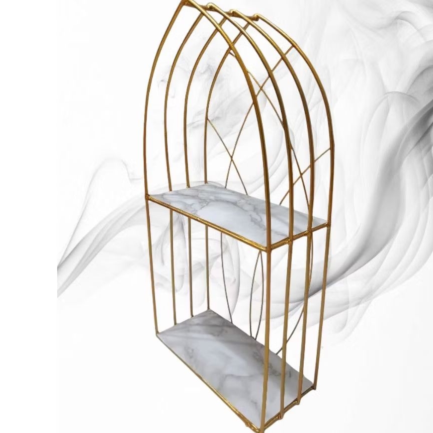 Rak Make Up Rak Kosmetik Besi Aksesoris Dua Susun Aesthetic Minimalis