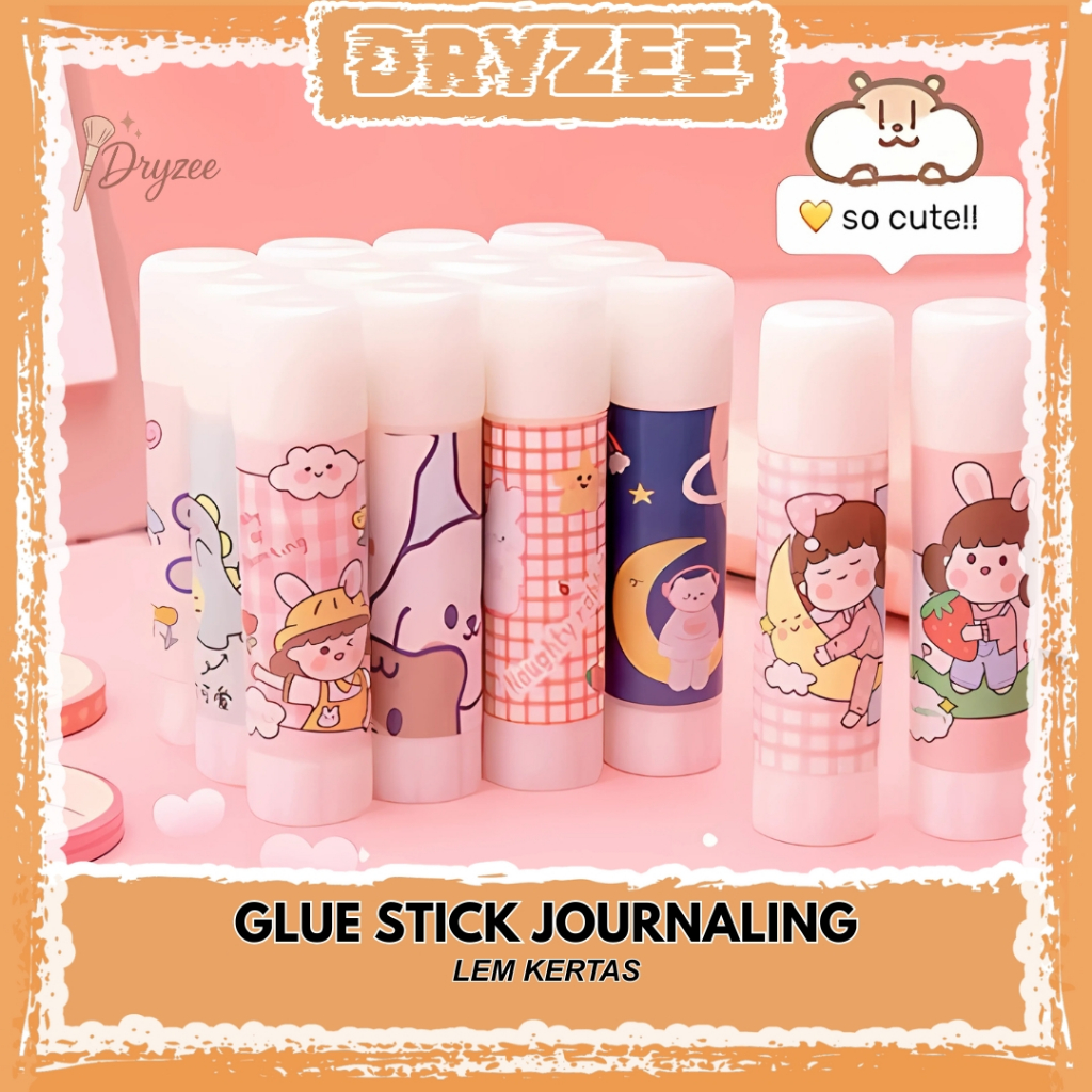

Lem Kertas Padat Stick Karakter Lucu Glue Buat Tempel Kertas Journaling