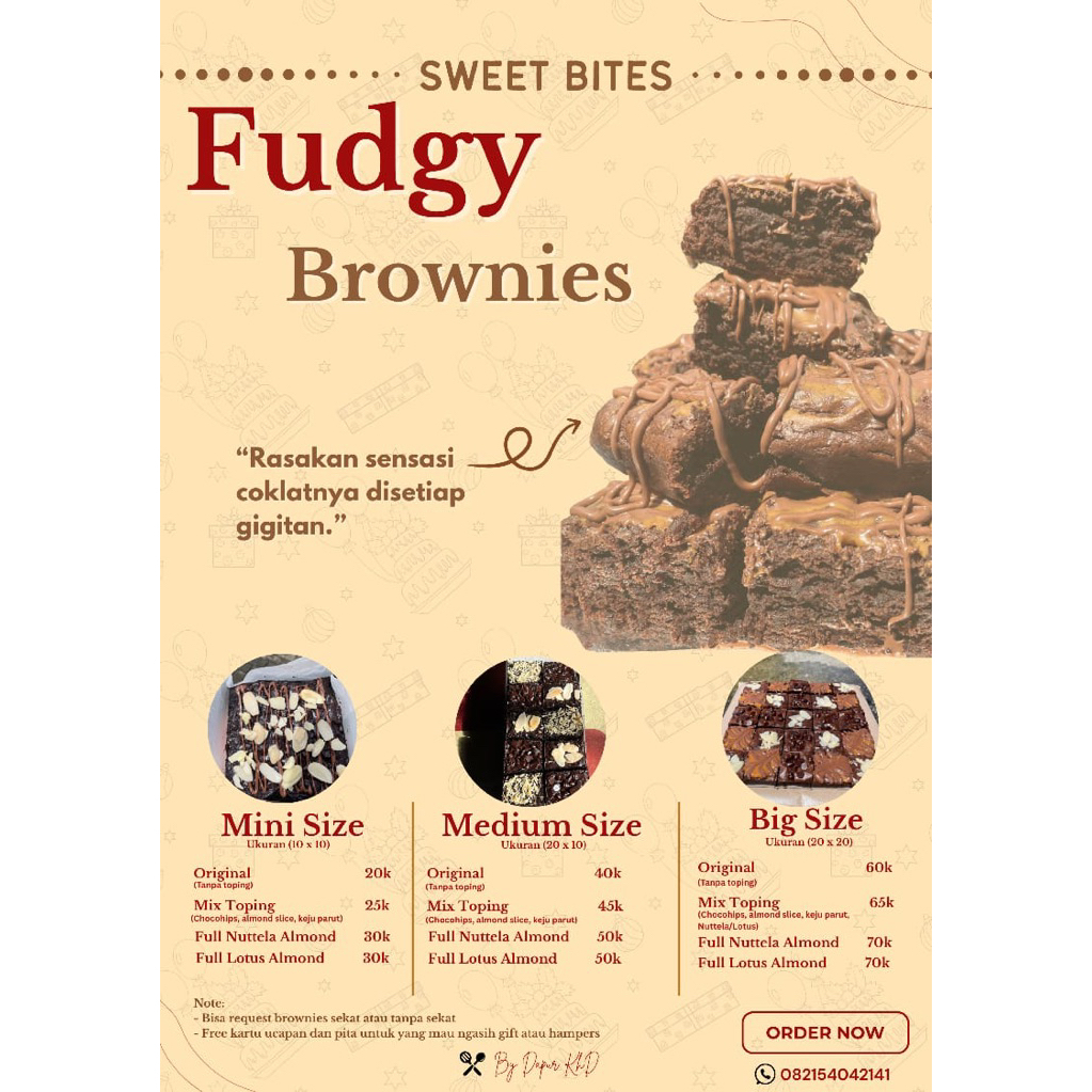 

Fudgy Brownies by Dapur KhD