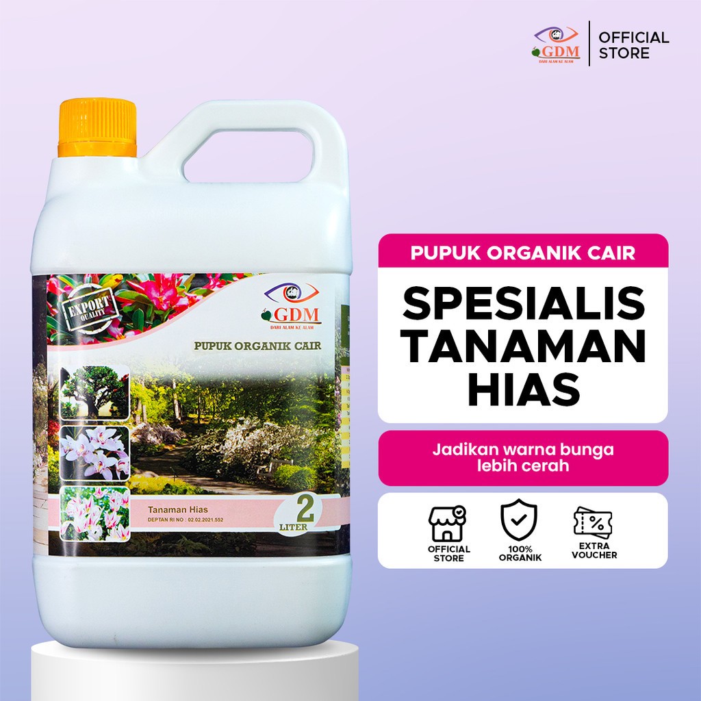 Pupuk Organik Pupuk Tanaman Hias GDM 2 Liter