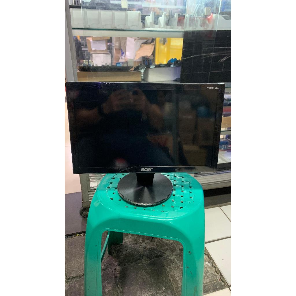 MONITOR WIDE 16 INCH ACER NORMAL MULUS LENGKAP KABEL POWER VGA