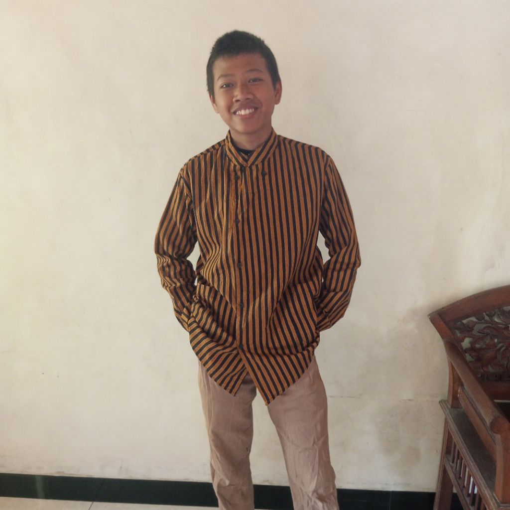 baju lurik pria adat Jawa bahan katun adem dan halus pria dewasa