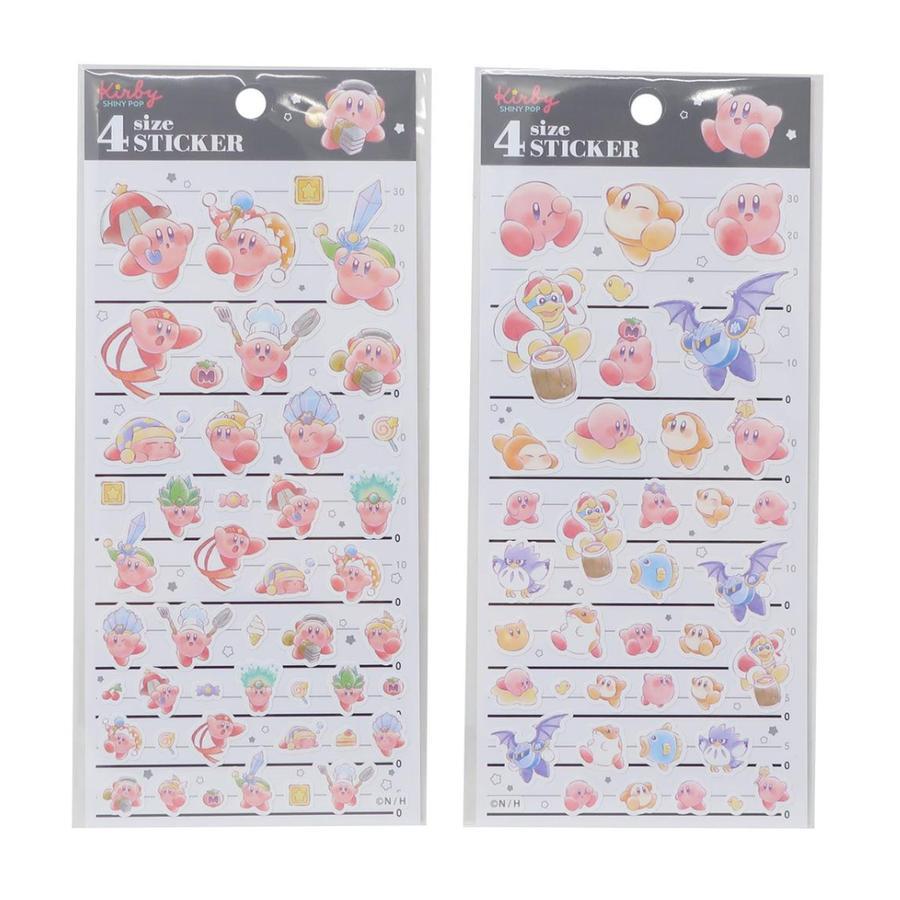 

4 Size Sticker Sheet Nintendo Kirby Waddle Dee Meta Knight Seal Deco Stiker Journal Limited Edition