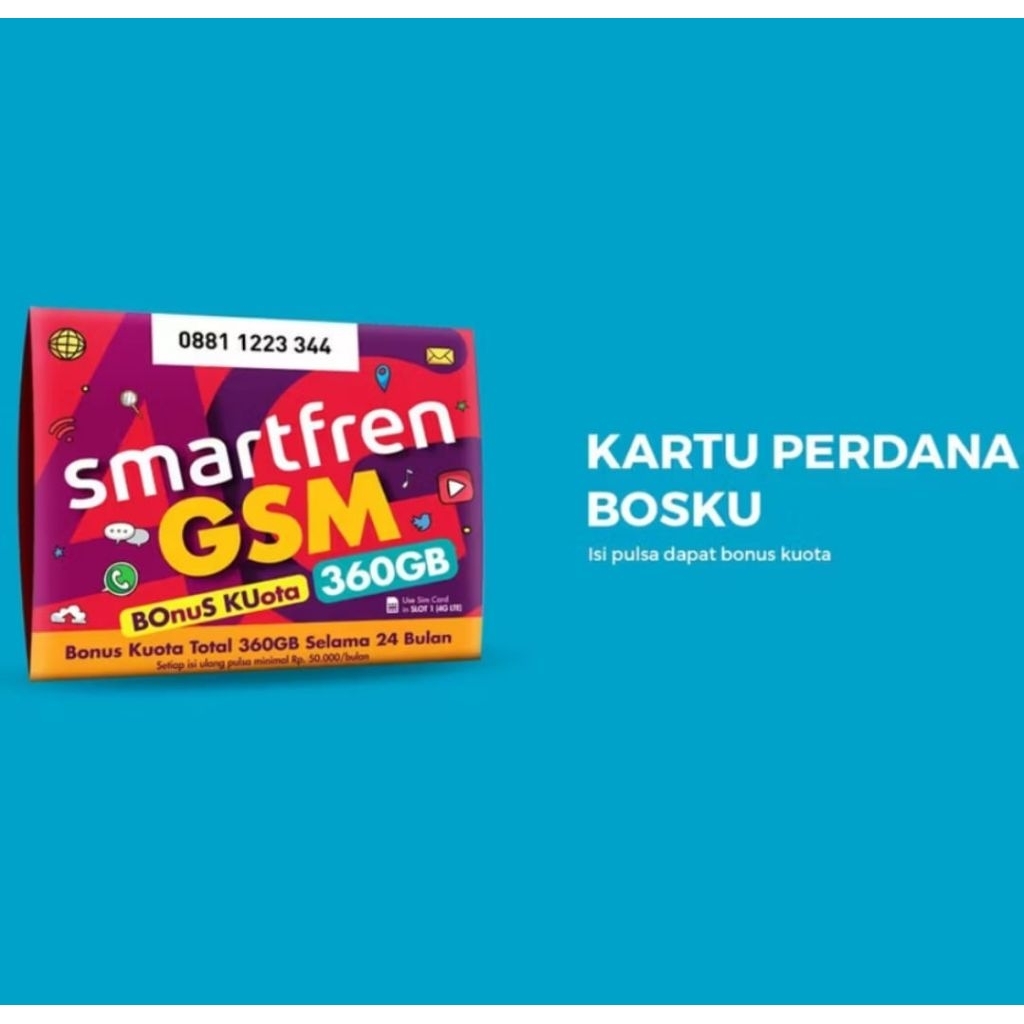 kartu perdana Smartfren GSM bonus kuota 15GB