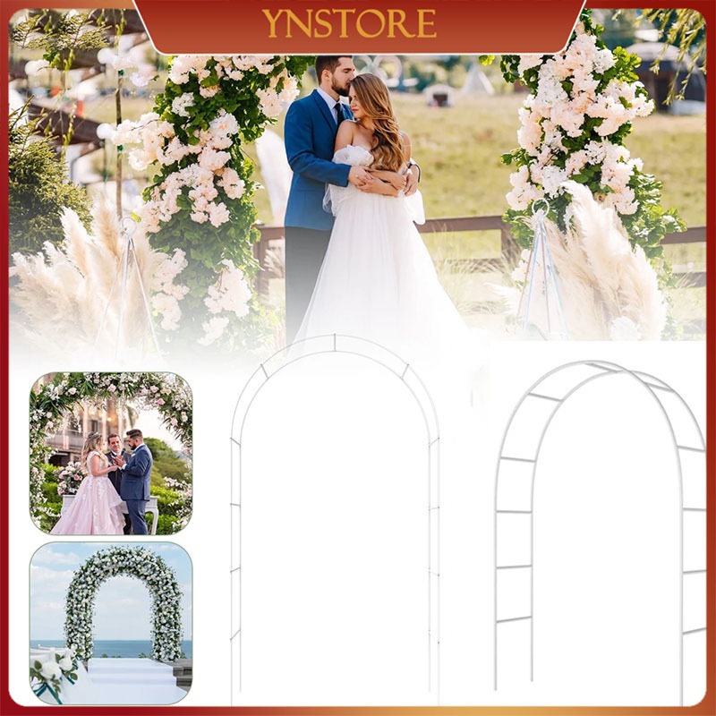 Pergola Besi Dekorasi 2leyer Besi Lengkung Dekorasi 2,4m X 1,4m Gapura Pintu Masuk Dekorasi Dekorasi