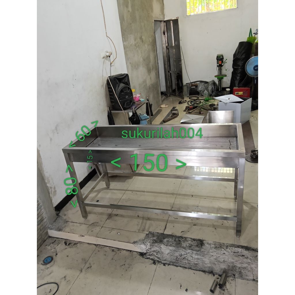 bak penyaringan minyak goreng stainlees 304 UK 150x60x80