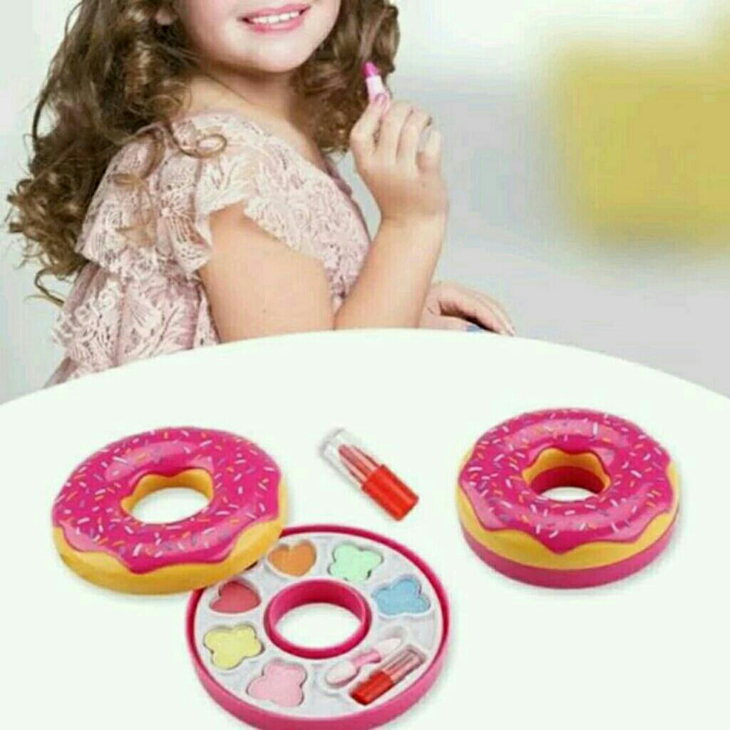 Mainan Anak Make Up Donat / Mainan Anak Kosmetik Anak Perempuan